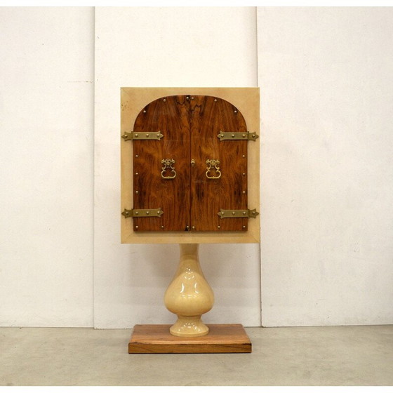 Image 1 of Meuble de bar vintage en bois de rose par Aldo Tura, Italie, années 1960