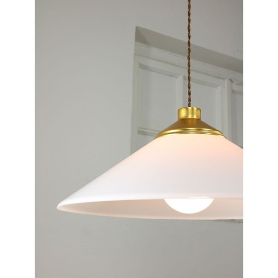 Image 1 of Suspension vintage Space Age en plexiglas blanc, Italie 1970