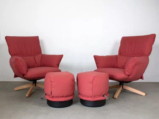 Cappellini 2 Sets Lud,O Fauteuils Avec Hocker Design Patricia Urquiola