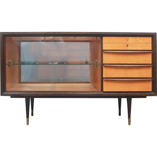 Buffet vintage en acajou et érable clair, 1950