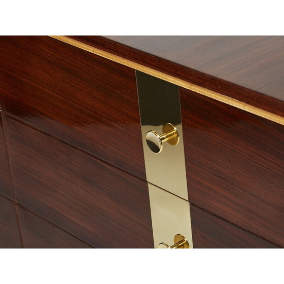 Image 1 of Commode vintage italienne en palissandre et laiton par Isa Bergamo, 1950