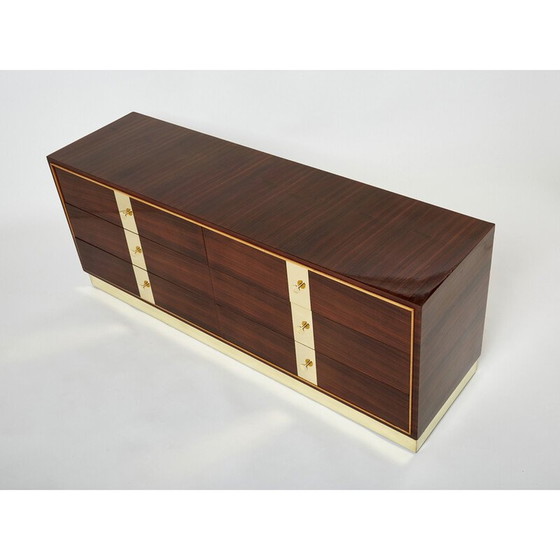 Image 1 of Commode vintage italienne en palissandre et laiton par Isa Bergamo, 1950