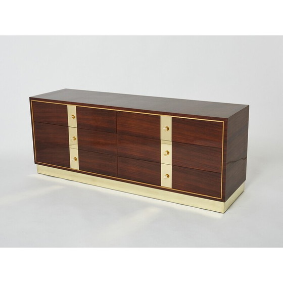 Image 1 of Commode vintage italienne en palissandre et laiton par Isa Bergamo, 1950