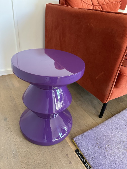 POLSPOTTEN Tabouret Zig Zag Violet