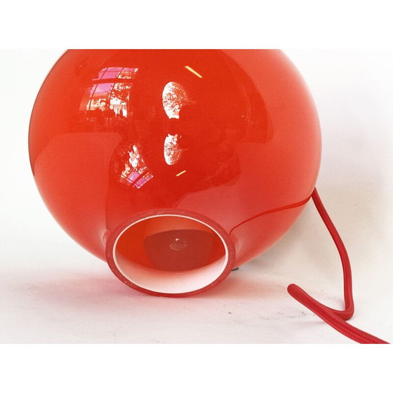 Image 1 of Suspension double en verre orange vintage par Hans Agne Jakobsson pour AB Markaryd