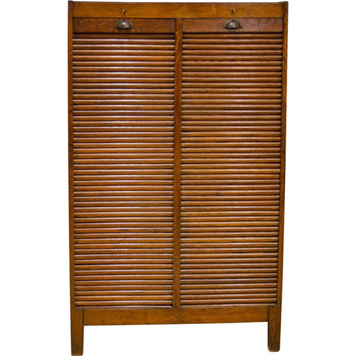 Store vintage en bois de hêtre et contreplaqué, Tchécoslovaquie 1930