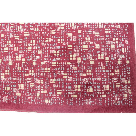 Image 1 of Tapis vintage multicolore en laine - années 1960