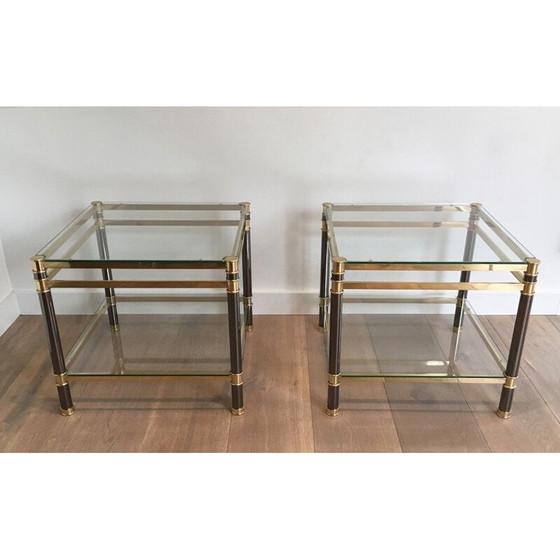 Image 1 of Paire de tables d'appoint en laiton, 1970