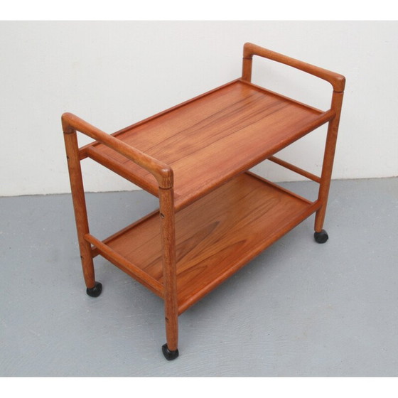 Image 1 of Chariot vintage en teck par Dyrlund, Danemark années 1970