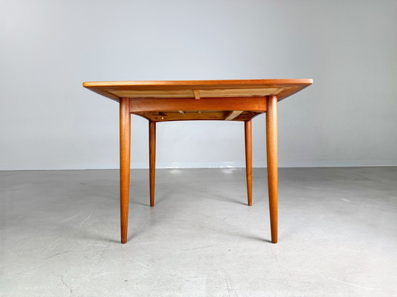 Image 1 of Original Midcentury Carlsson & Co Table de salle à manger Teck Vintage Extensible