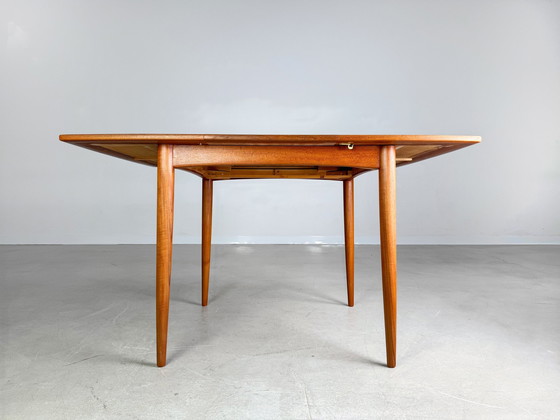 Image 1 of Original Midcentury Carlsson & Co Table de salle à manger Teck Vintage Extensible