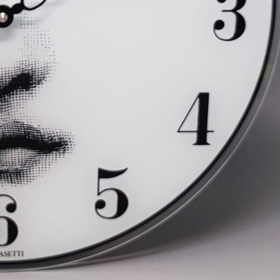 Image 1 of Horloge murale en verre 1990S By Fornasetti. Fabriquée en Italie