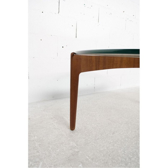 Image 1 of Table basse vintage en teck et verre par Sven Ellekaer pour Christian Linneberg, 1960