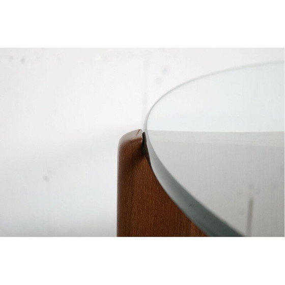 Image 1 of Table basse vintage en teck et verre par Sven Ellekaer pour Christian Linneberg, 1960