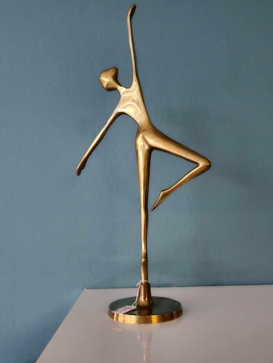 Image 1 of Brass Ballerina Ballet Dancer Lady Woman Girl