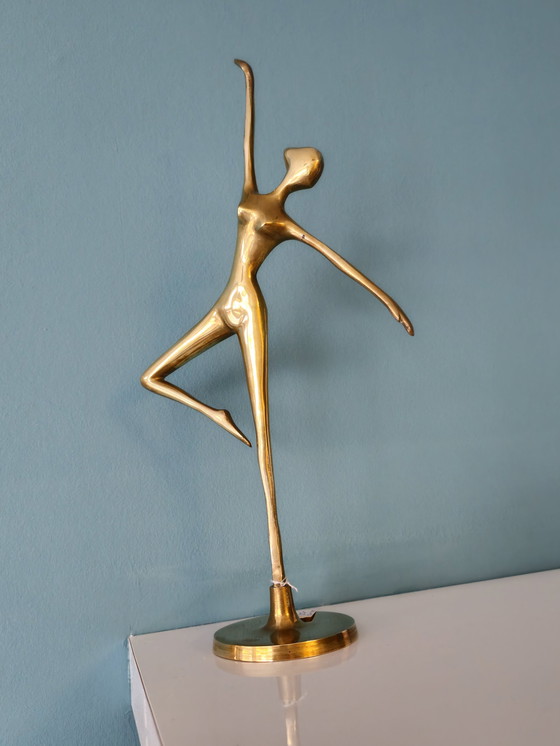 Image 1 of Brass Ballerina Ballet Dancer Lady Woman Girl