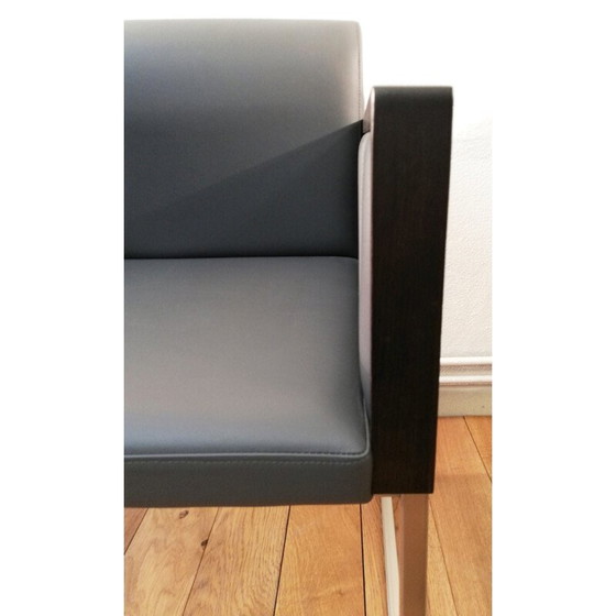 Image 1 of Fauteuil Box en cuir vintage par Pedrali