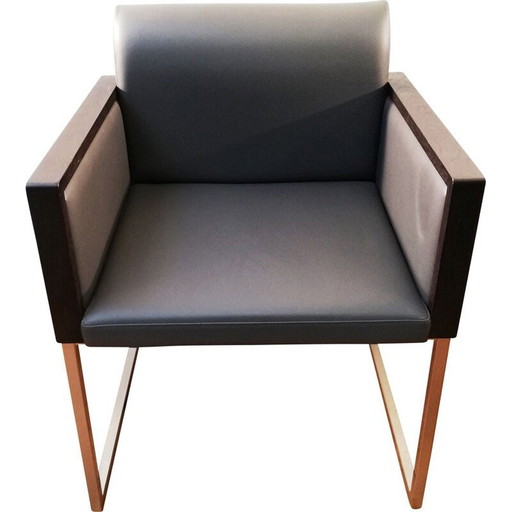 Fauteuil Box en cuir vintage par Pedrali