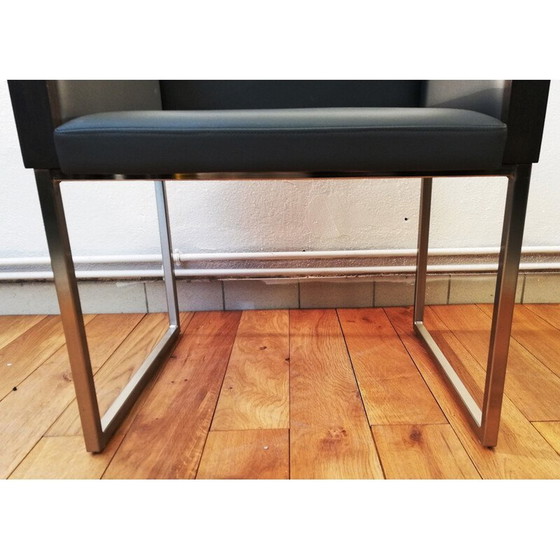 Image 1 of Fauteuil Box en cuir vintage par Pedrali