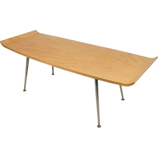 Table basse en bois italienne du milieu du siècle, années 1950