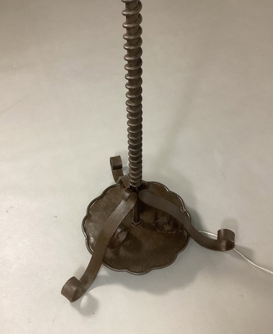 Image 1 of Art Deco Amsterdam School Wrought-iron Lamp Twenties