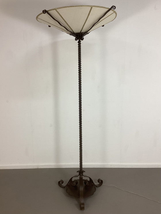 Image 1 of Art Deco Amsterdam School Wrought-iron Lamp Twenties