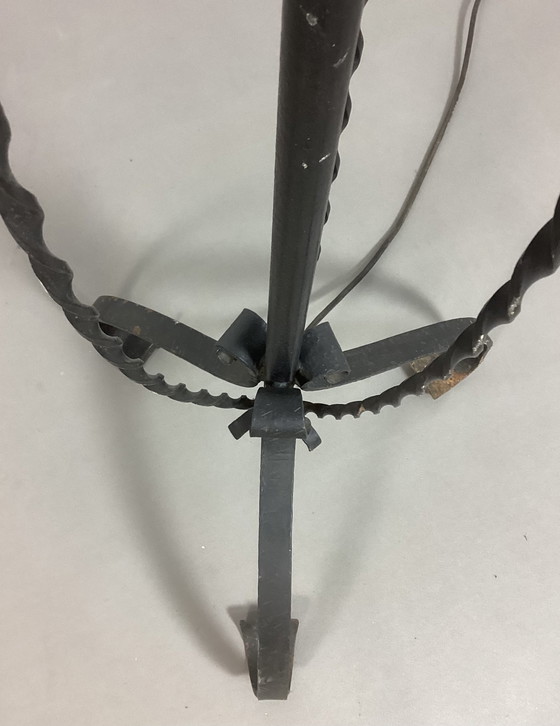 Image 1 of Art Deco Amsterdam School Wrought-iron Lamp Twenties