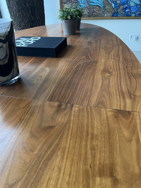 Image 1 of Crosstable 4 Beam Zinx Oval Table American Walnut