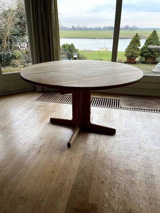 Table de salle à manger extensible ronde vintage du design danois