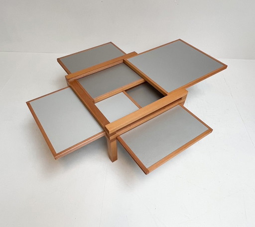 Table basse extensible Hexa par Bernard Vuanersson pour Bellato, 1980's