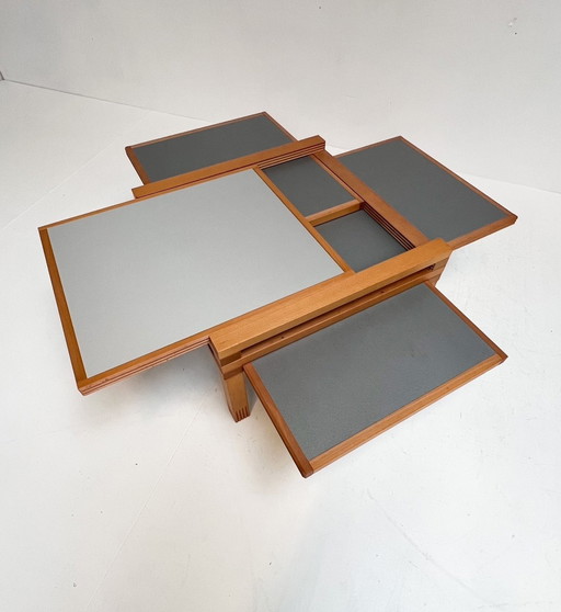 Table basse extensible Hexa par Bernard Vuanersson pour Bellato, 1980's