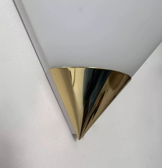 Image 1 of Applique En Opaline Et Laiton, Allemagne 1980