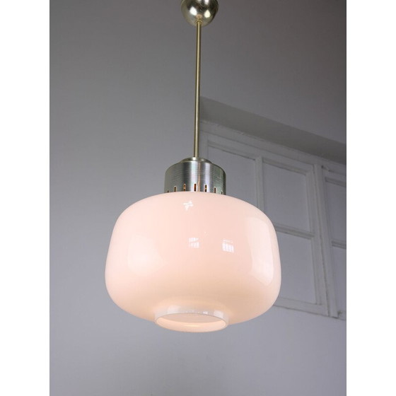 Image 1 of Lampe suspendue en opaline Mid Century
