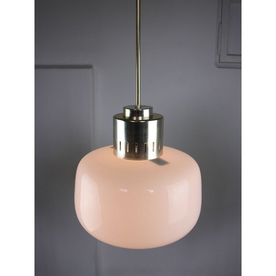 Image 1 of Lampe suspendue en opaline Mid Century