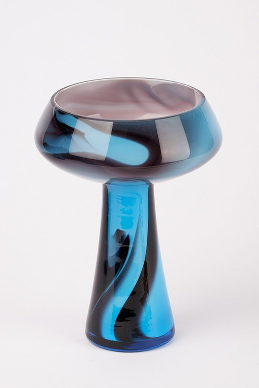 Vintage Carlo Moretti Vase en verre opale années 70