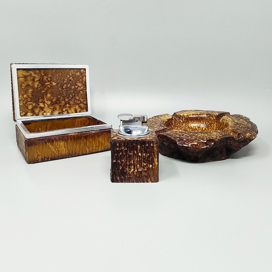 Image 1 of 1960S Stunning Alabaster Smoking Set By Romano Bianchi