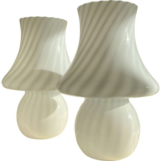 Image 1 of Lampes vintage en verre de Murano, Italie 1970