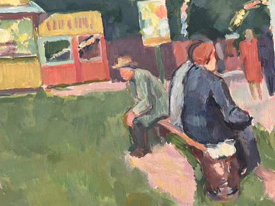 Image 1 of Wilhelm Julien Wils, 1880 - 1960, toile à l'huile, Danemark 1955, paysage,