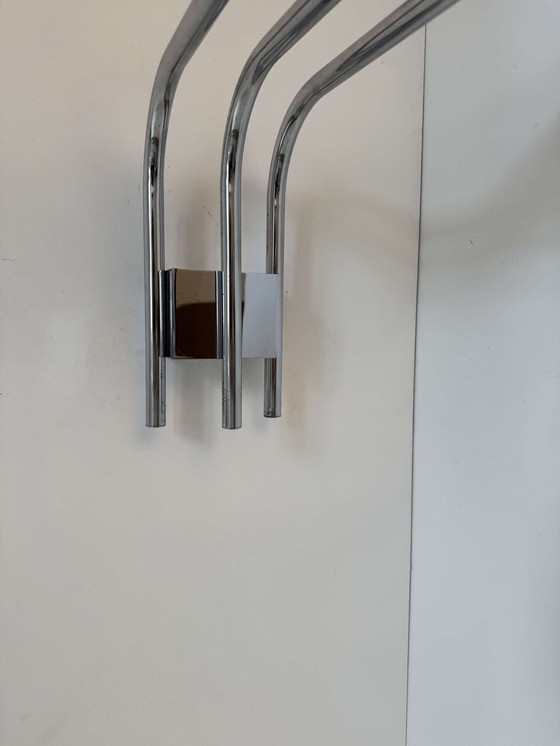 Image 1 of Applique Vintage 20581, Metal Chromé, Par Verre Lumière Studio France 1978