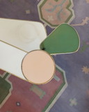 Grande table à plantes des années 50/70 Table à fleurs colorée pastel