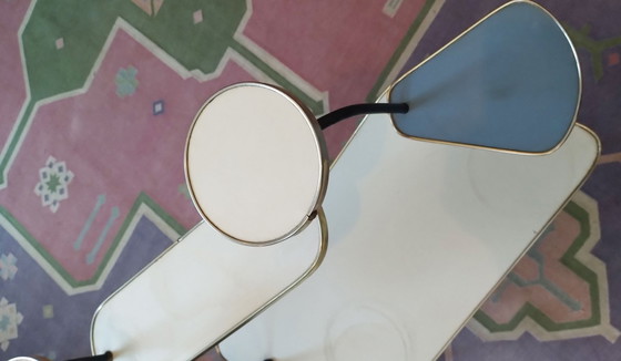 Image 1 of Grande table à plantes des années 50/70 Table à fleurs colorée pastel