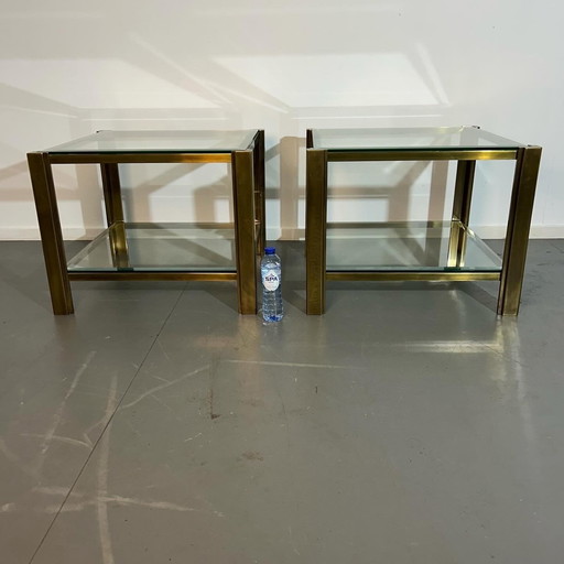 Ensemble de tables d'appoint en bronze '1990