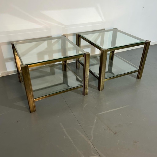 Ensemble de tables d'appoint en bronze '1990