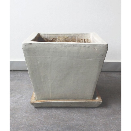 Image 1 of Jardinière vintage en terre cuite émaillée