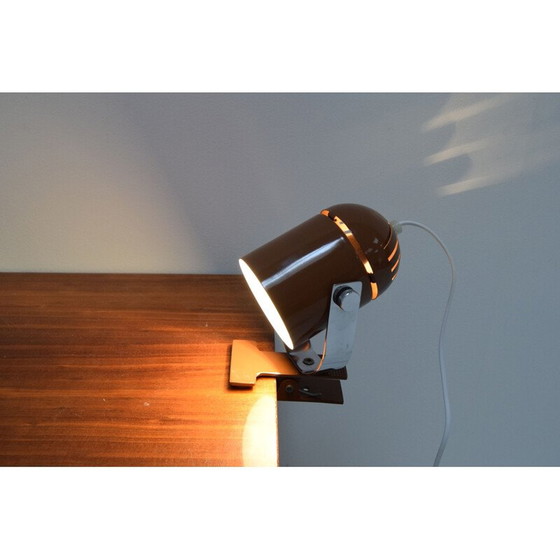 Image 1 of Lampe de table vintage chromée réglable en métal laqué, Tchécoslovaquie 1970