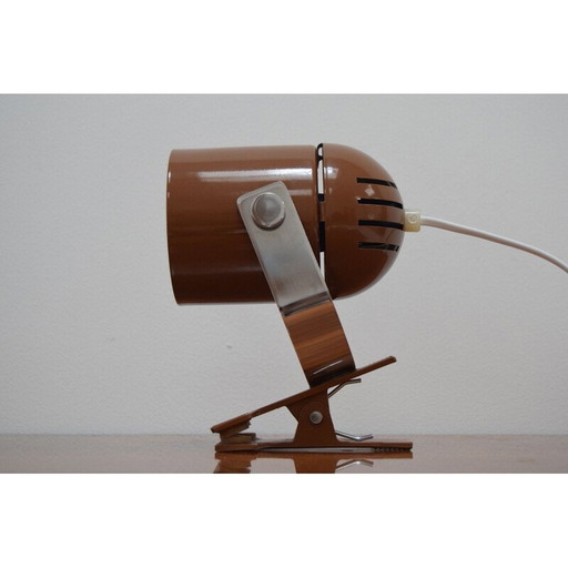 Lampe de table vintage chromée réglable en métal laqué, Tchécoslovaquie 1970