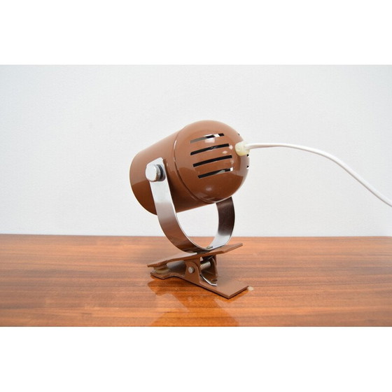 Image 1 of Lampe de table vintage chromée réglable en métal laqué, Tchécoslovaquie 1970