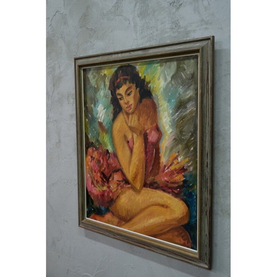 Image 1 of Peinture vintage danoise de nu par Bent Lauridsen, 1960s