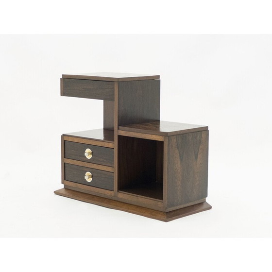 Image 1 of Vintage Art deco modernist couture cabinet rosewood brass 1940s