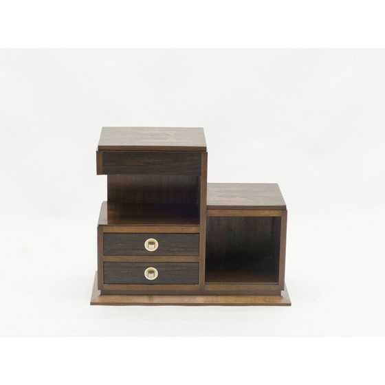 Image 1 of Vintage Art deco modernist couture cabinet rosewood brass 1940s
